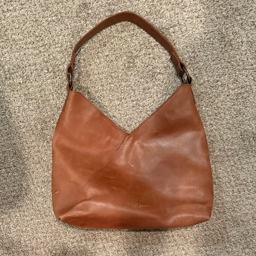 Able Brown Leather Hobo Bag
